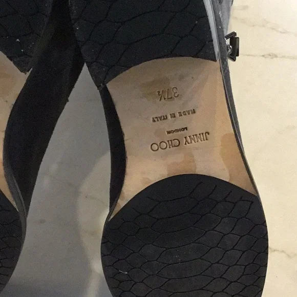 Jimmy Choo Gray Suede Heel Boots - Picture 8 of 16